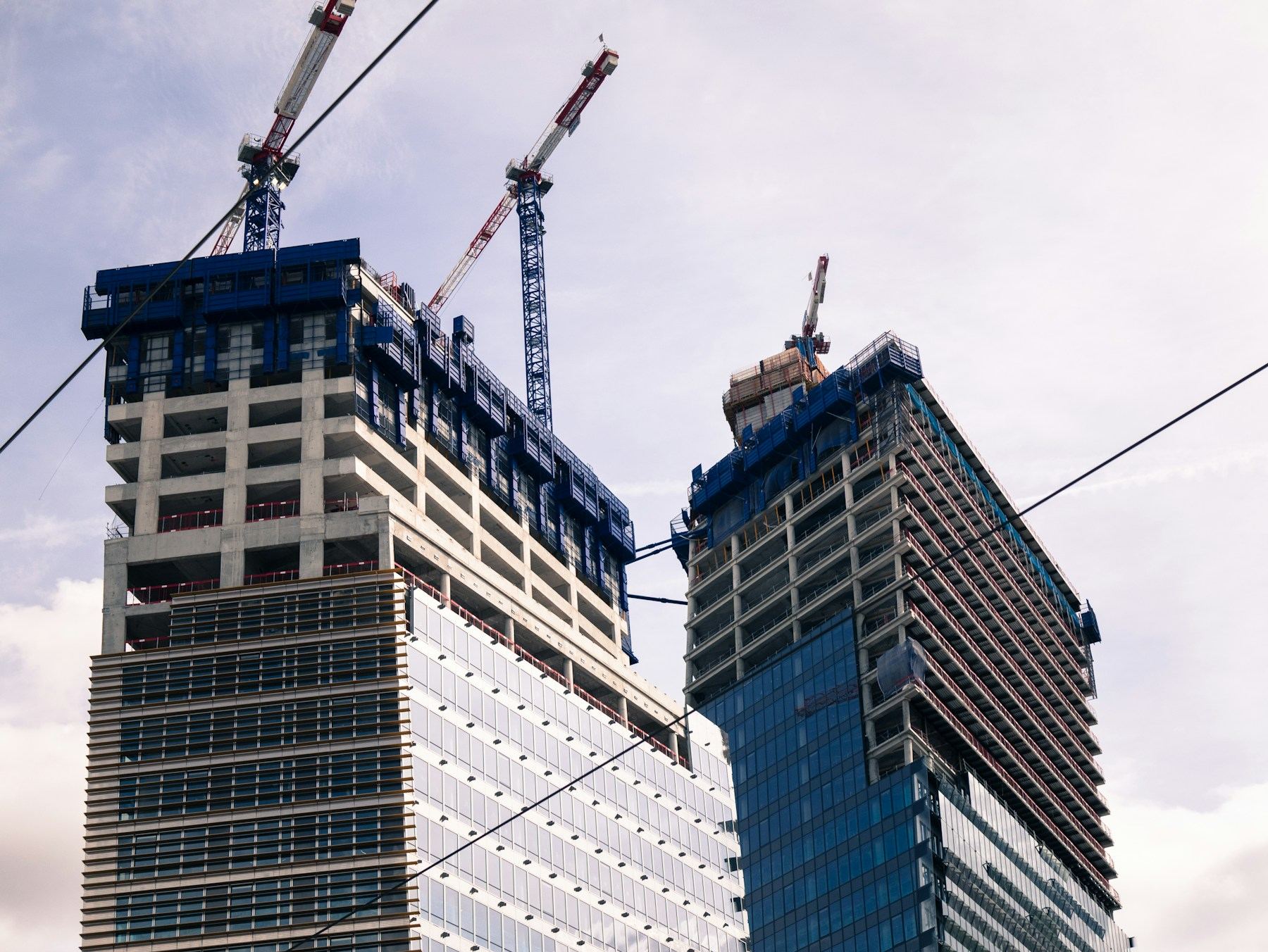 Two high-rise towers under construction